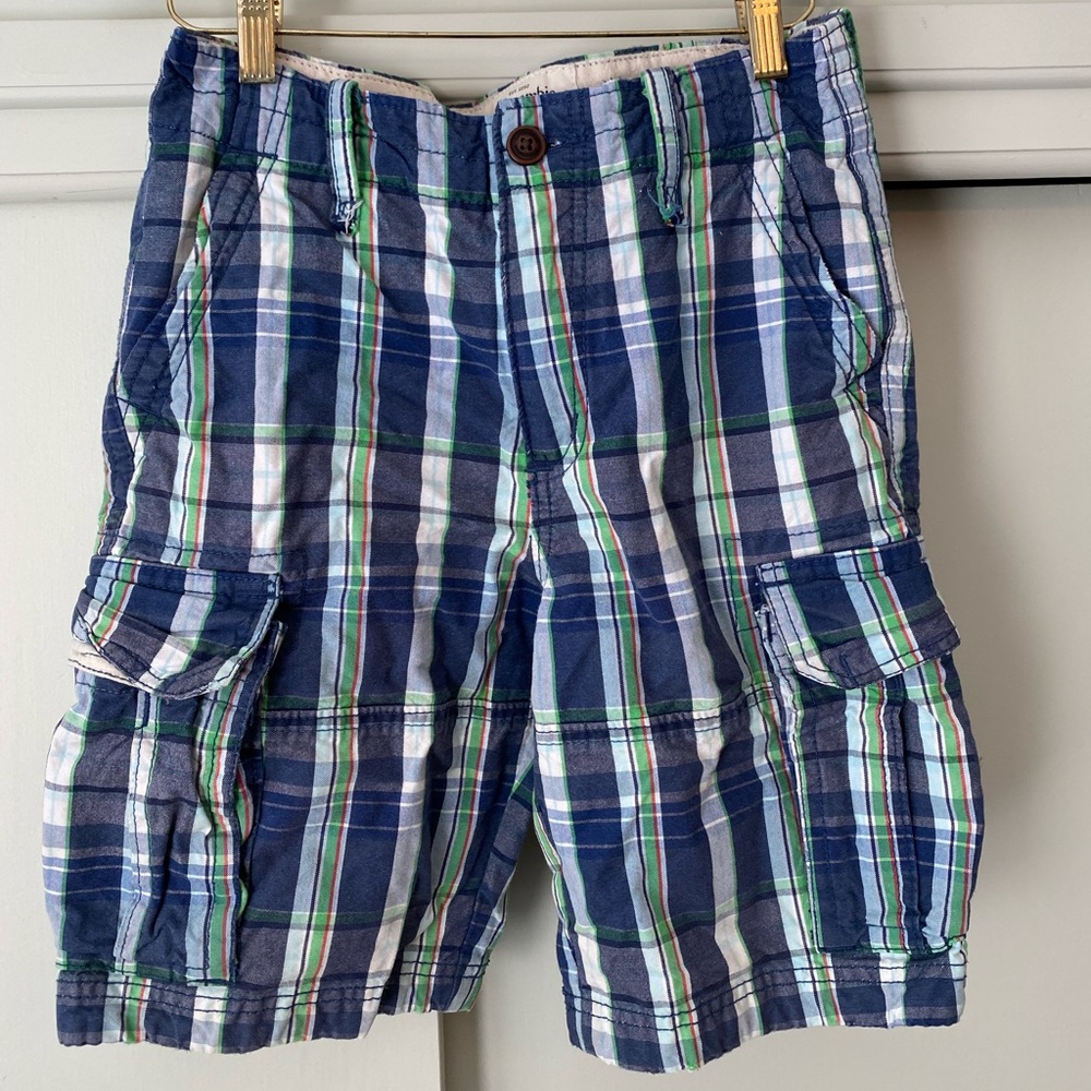 Boys Abercrombie plaid shorts, size 14